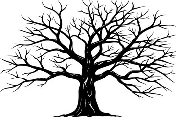 a dead tree silhouette vector illustration