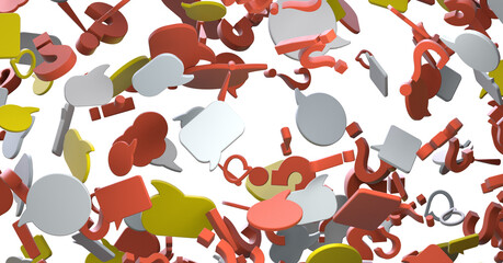 Poster - hand using mobile smartphone with email icon, Email concept, copy space