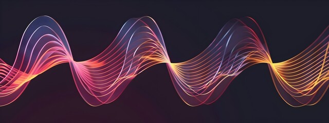 Poster - Undulating Sine Wave Oscillation Digital