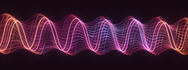 Captivating Sine Wave Oscillation in Vibrant Digital