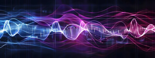 Poster - Vibrant of Electrical Signal Frequency Over Time