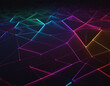 © vian - 3D Hologram Abstract Background Network Connection holographic wallpaper