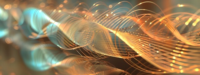 Poster - Vibrant String Instrument Producing Mesmerizing Waves of Sound and Movement