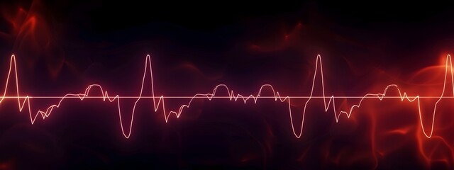 Poster - Heartbeat Graph Depicting Cardiac Rhythm Over Time at Varying Frequencies