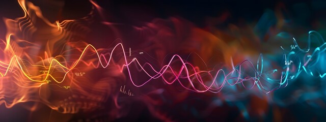 Poster - Vibrant Heartbeat Graph Depicting Cardiac Rhythm Over Time