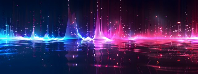 Poster - Vibrant Spectrogram Displaying Sound Frequency Dynamics Over Time