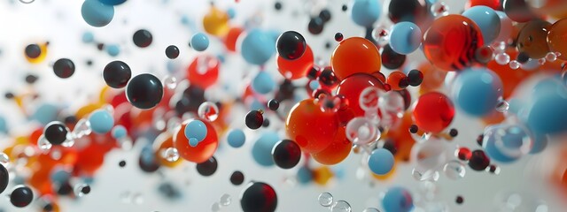 Poster - Captivating 3D Rendered Fluid Chemistry Reactions in Dynamic Multicolor Patterns