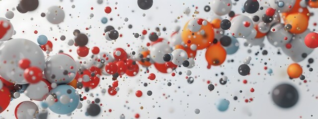 Poster - Captivating Colorful 3D Rendered Chemical Reactions Showcasing Molecular Dynamics and Fluid Motions