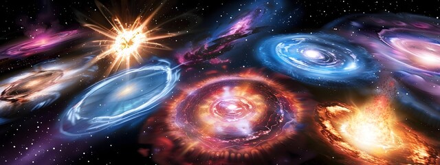 Poster - Vibrant Cosmic Supernova Explosions Illuminating the Boundless Universe