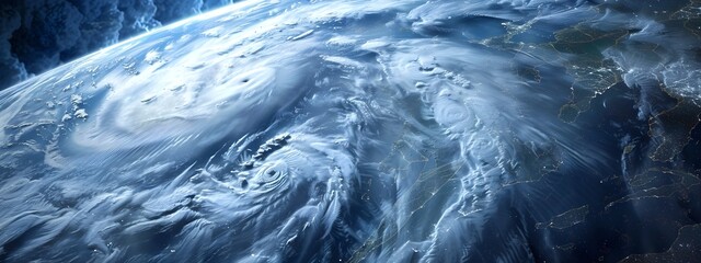 Poster - Dramatic Weather Patterns Swirling Across the Earth s Atmosphere
