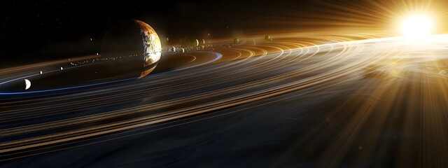 Poster - Planetary Orbits in a Radiant Solar System Simulation