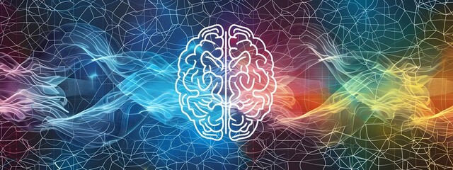 Poster - Captivating Brain Wave Patterns Depicting Neural Activity During Sleep and Wakefulness