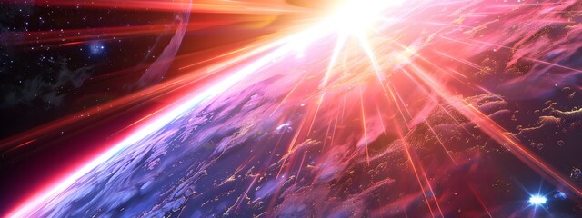 Poster - Ultraviolet Radiation Penetrating the Atmospheric Layers in a Cosmic Landscape