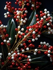 Canvas Print - christmas tree with berries