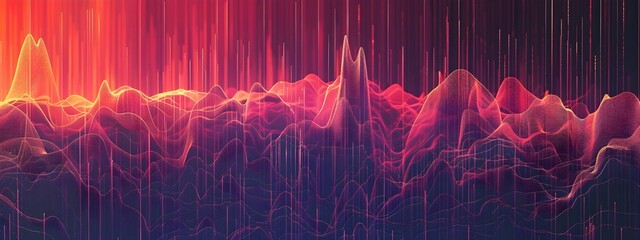 Poster - Captivating Sound Wave Visualization   Immersive Abstract Digital