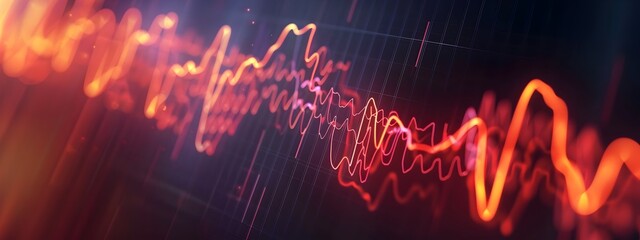 Poster - Fluctuating Cardiac Rhythm Displayed on a Detailed Medical Heart Rate Graph