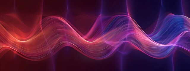 Poster - Smooth Sine Wave Elegant Abstract Graphic with Flowing Curves and Vibrant Colors