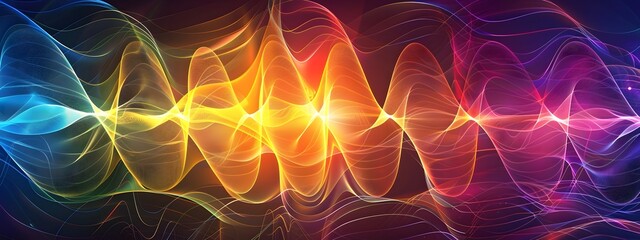 Poster - Vibrant Light Waves of Electromagnetic Spectrum Frequencies