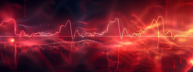 Poster - D Rendered Heartbeat Sound Waveform Visualization
