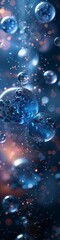 Wall Mural - abstract 3d spheres on a blue background.