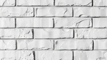 Poster - Seamless background and texture of a wall made of white bricks
