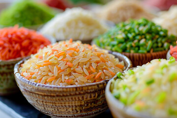 Wall Mural - Healthy brown rice.