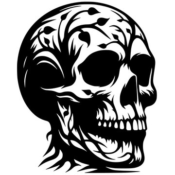 Skull head silhouette