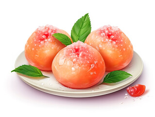 Wall Mural - Gorgious Colored japanese ice cream mochi in rice dough.