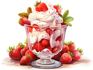 Wall Mural - Generous Strawberry crumble bingsu