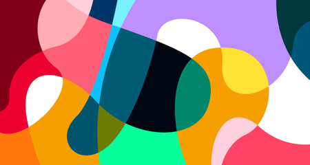 Aufkleber - Colorful abstract fluid and liquid flat background for summer holiday party