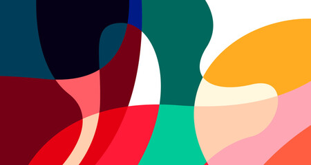 Aufkleber - Colorful abstract fluid and liquid flat background for summer holiday party