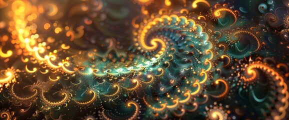 Abstract Depiction Of Energy Spirals With A Luminous Glow And Intricate Patterns, Cartoon Style, Background