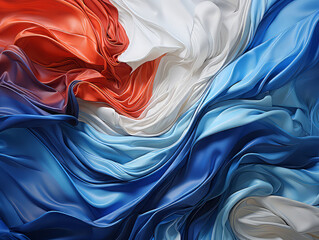 Wall Mural - Superb France flag on white background with clipping path