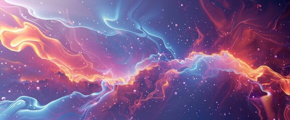 Wall Mural - Abstract Energy Pulses With A Futuristic Aesthetic, Cartoon Style, Background