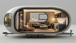 © worawut - 3D rendering of a tiny house on wheels