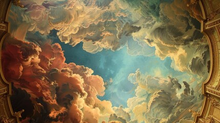 Wall Mural - renaissance cloud painting an overview