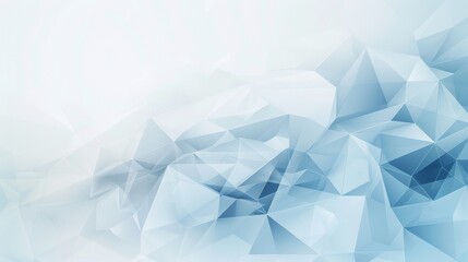 Poster - Light blue crystal-style background - Bright and airy abstract background with light blue crystal-like polygon structures, ideal for creative design