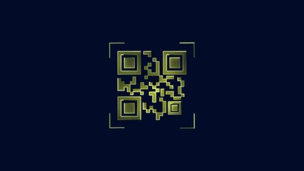 glowing Scan qr code icon.