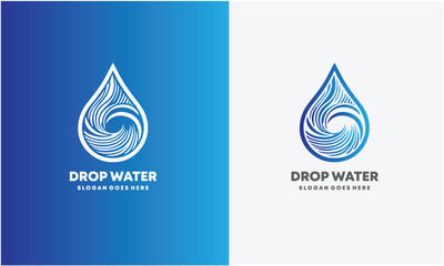 Wall Mural - Organic drop water logo designs vector