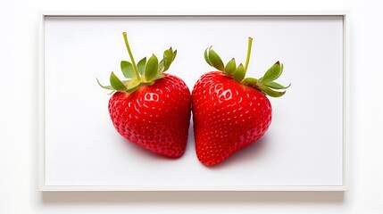 Wall Mural - strawberries in a glass bowl
