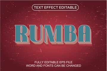 Sticker - 3D TEXT EFFECT RUMBA VECTOR EDITALE