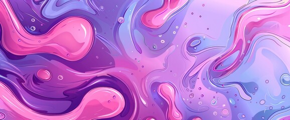 Wall Mural - Fluid Energy Harmonics, Cartoon Style, Background