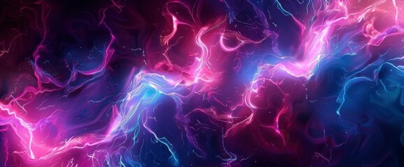 Wall Mural - Plasma Energy Patterns In Abstract, Cartoon Style, Background