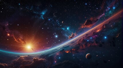 Wall Mural - Dazzling and enchanting universe realistic