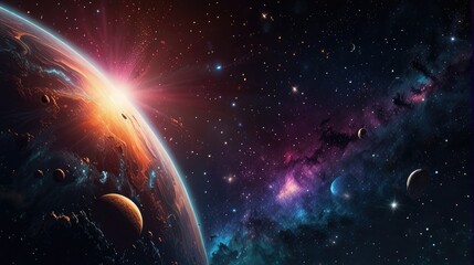 Wall Mural - Dazzling and enchanting universe realistic