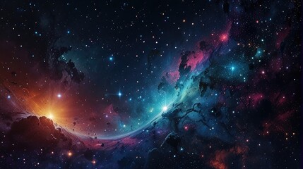 Wall Mural - Dazzling and enchanting universe realistic
