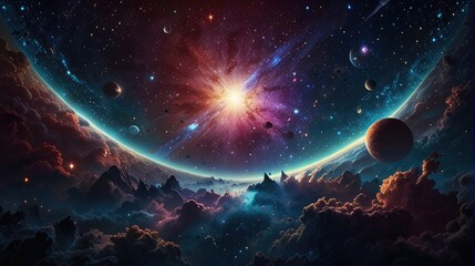 Wall Mural - Dazzling and enchanting universe realistic
