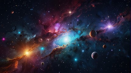 Wall Mural - Dazzling and enchanting universe realistic