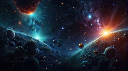 Wall Mural - Dazzling and enchanting universe realistic