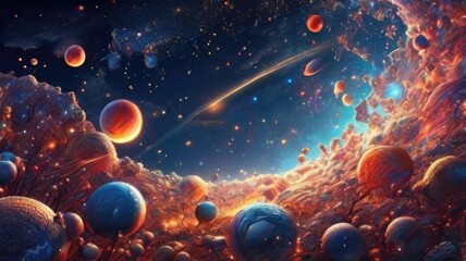Wall Mural - Dazzling and enchanting universe realistic